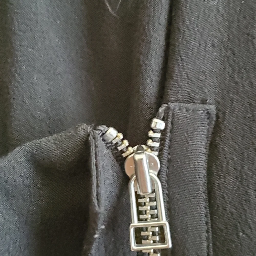 ARITZIA Babaton Medium Size Oliver Black Blouse Jacket Moto Zip Crepe Viscose - Picture 7 of 15